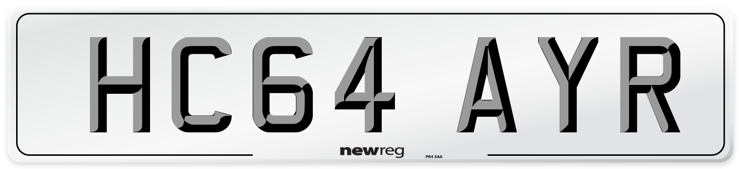 HC64 AYR Number Plate from New Reg